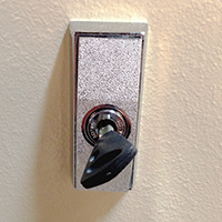 PN# 012: Chrome T-Handle with Master Key. (Upgrade for 300 series - Not available for 350 Series)
